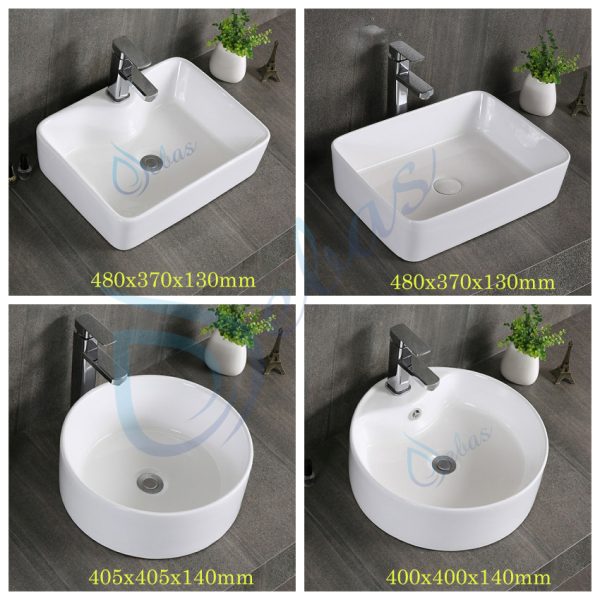 Chậu lavabo đặt bàn màu trắng L301W thiết kế hiện đại