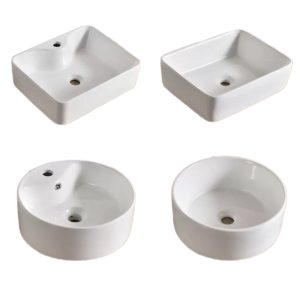 Chậu lavabo đặt bàn màu trắng L301W thiết kế hiện đại
