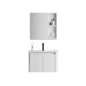Bộ tủ lavabo treo tường màu trắng TN10T bằng nhựa PVC