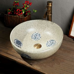 Chậu lavabo nghệ thuật bằng gốm sứ