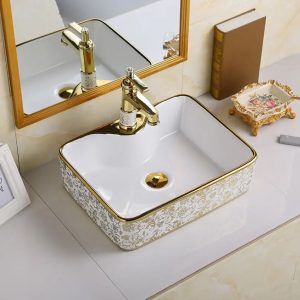 chau lavabo ma vang hinh vuong