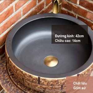 Lavabo sân vườn kiểu trụ đứng đặt sàn để ngoài trời