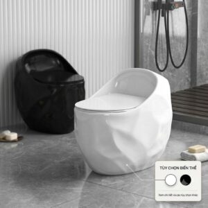 Bồn cầu trứng hạt lạc bề mặt dập nổi