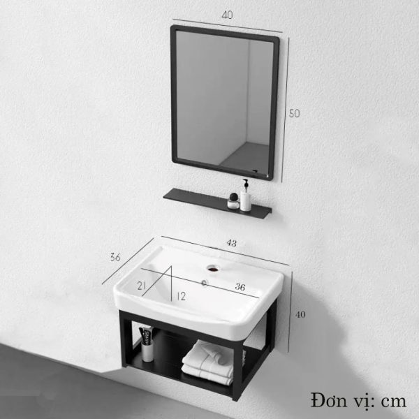 Bộ tủ lavabo treo tường nhỏ gọn TL01C