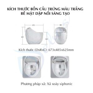 kich thuoc bon cau trung mau trung be mat dap noi