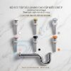Bộ xả lavabo kiểu chữ P ngăn mùi hiệu quả