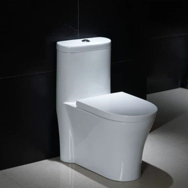Bồn càu 1 khối màu trắng