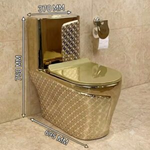 Kích thước bồn cầu mạ vàng kiểu sườn xám