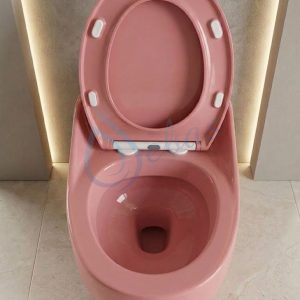 Bồn cầu trứng màu hồng pastel men bóng BTR4766HB bon cau trung mau hong men bong lo thoat lon