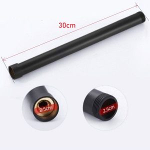 thanh nối sen màu đen ren 25mm