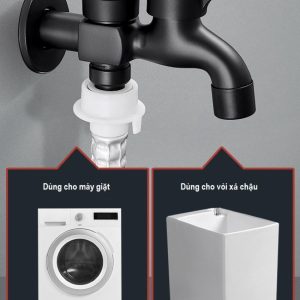 Vòi nước đôi 2 đầu ra làm bằng đồng chống gỉ sét
