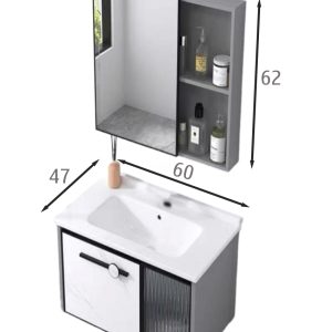 Bộ tủ lavabo treo tường bằng nhôm