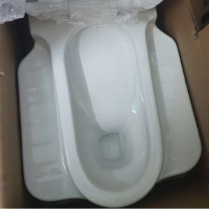 Bồn cầu xổm 2 kiểu ngồi có con thỏ chống hôi