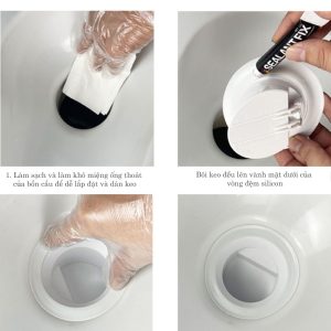 Cách lắp đặt phễu chống hôi cho bồn cầu xổm