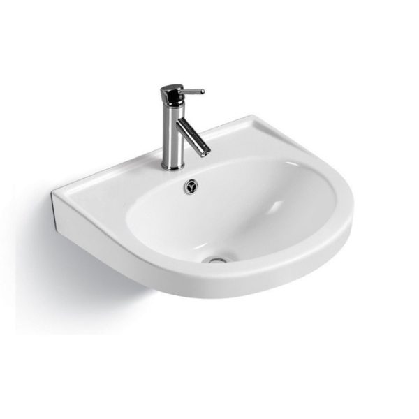 Lavabo treo tường màu trắng nhỏ gọn