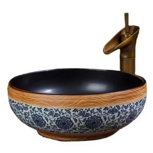 Chậu lavabo nghệ thuật bằng gốm sứ