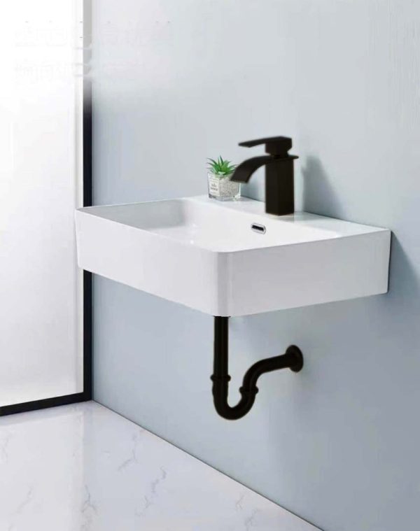 Bộ xả lavabo màu den kiểu chữ P