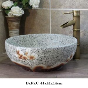 Chậu lavabo nghệ thuật làm bằng gốm sứ