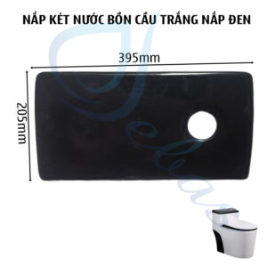 Nắp két nước bồn cầu trắng nắp đen