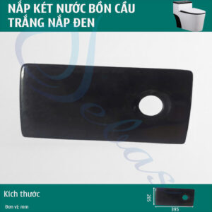 Nắp két nước bồn cầu trắng nắp đen