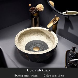 Chậu lavabo nghệ thuật làm từ gốm