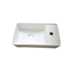 Lavabo treo tường nhỏ gọn màu trắng vuông vức