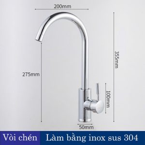 Vòi chén nóng lạnh bằng thép không gỉ