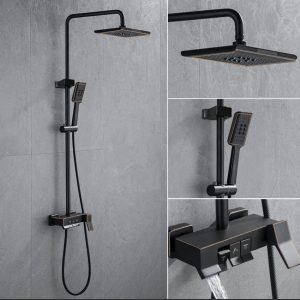 Sen cây nóng lạnh màu đen kiểu phím đàn làm bằng đồng bền bỉ