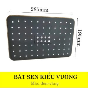 Bát sen tắm màu vàng đen kiểu vuông làm bằng nhựa ABS