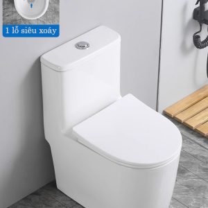 Bồn cầu ngắn 58cm, phù hợp nhà vệ sinh nhỏ gọn