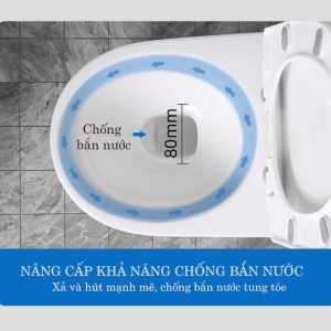 Bồn cầu nhỏ gọn phù hợp các nhà vệ sinh nhỏ, nhà vệ sinh dưới gầm cầu thang mã K59 bon cau 1 khoi danh cho nha tam nho gon 11