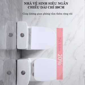 Bồn cầu nhỏ gọn phù hợp các nhà vệ sinh nhỏ, nhà vệ sinh dưới gầm cầu thang mã K59 bon cau nho gon danh cho nha tam nho 2