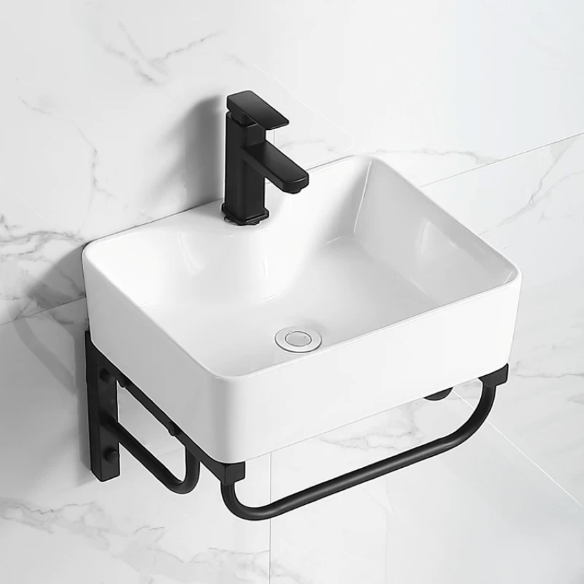 Lavabo treo tuong mau trang phong cach toi gian Lavabo treo tường màu trắng