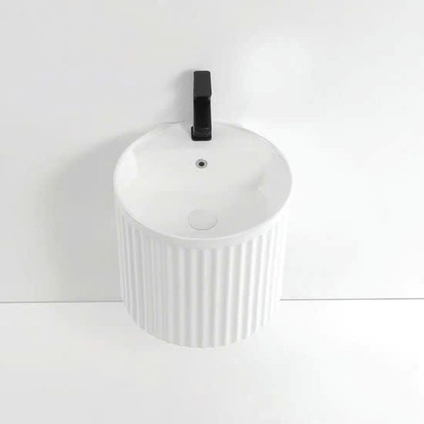 Lavabo treo tường kiểu tròn màu trắng