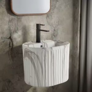 Lavabo treo tường vân đá