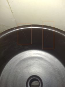 Lavabo trụ đứng sân vườn họa tiết hoa sen