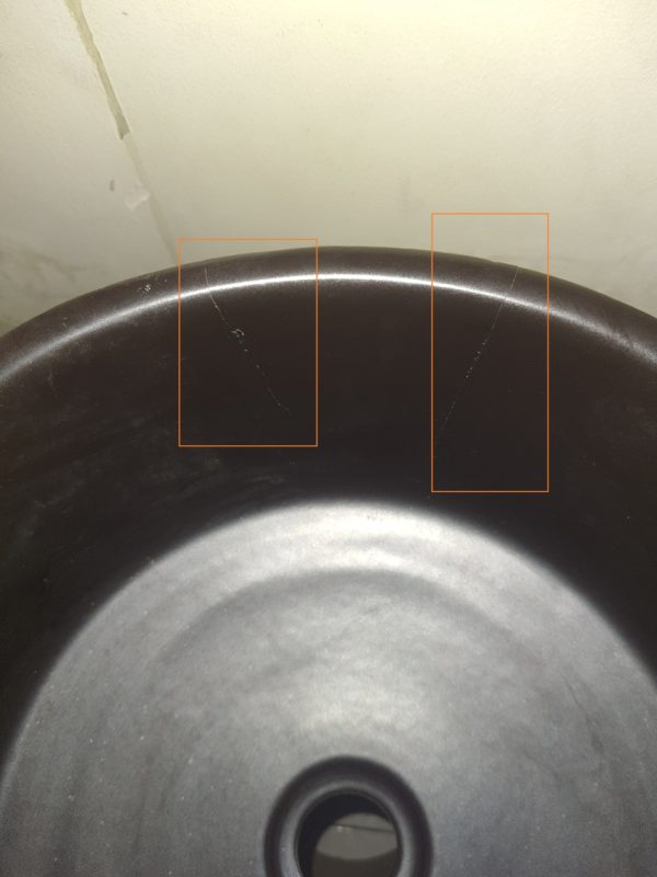 Lavabo trụ đứng sân vườn họa tiết hoa sen