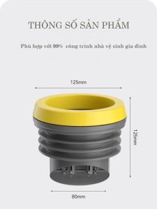 Phễu chống hôi bồn cầu T09P, Vòng đệm chống rò rỉ, chống mùi, chống trào ngược, vòng sáp bồn cầu, gioăng cao su, bộ dụng cụ sửa chữa gioăng bồn cầu, phụ kiện phòng tắm Phễu chống hôi bồn cầu dễ lắp đặt