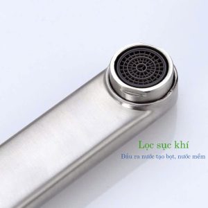 Vòi chậu rửa lạnh làm bằng inox 304 có thể dùng được cho chậu rửa mặt hoặc chậu rửa chén Vòi lavabo lạnh inox 304