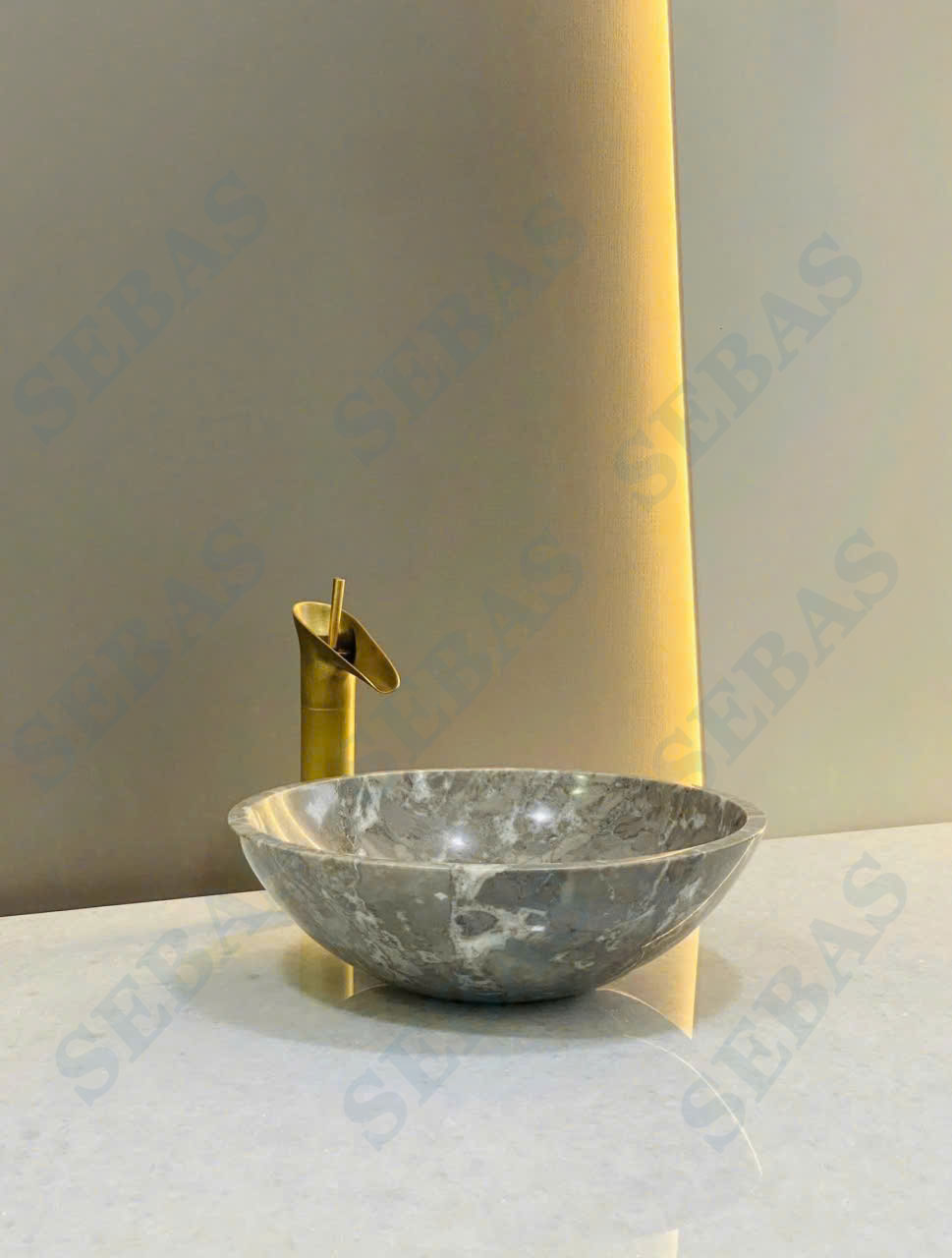 Lavabo da tu nhien mau xam lao ben theo thoi gian Lavabo đá tự nhiên màu xám lào