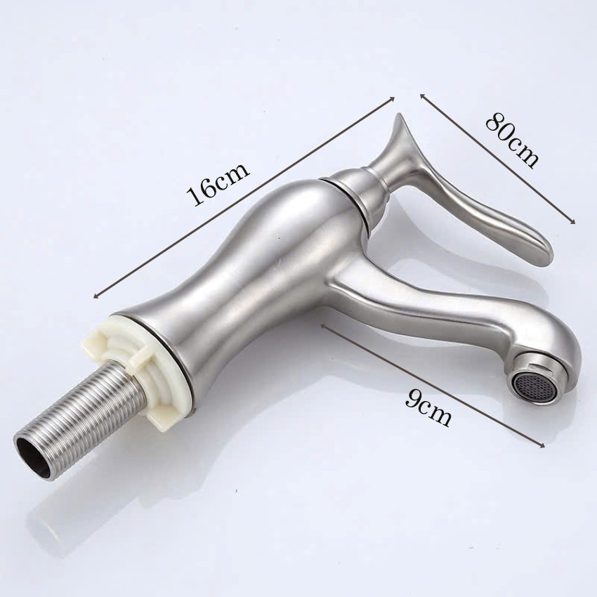 Voi chau rua mat cao cap inxo 204, voi lavabo lanh Kích thước vòi chậu rửa mặt