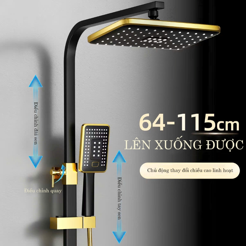 Thanh sen bang thep khong gi kieu vuong mau den vang Thanh sen thép không gỉ kiểu vuông