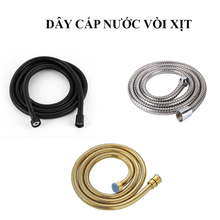 Day cap nuoc voi xit ve sinh bang thep khong gi dai 1.5m Dây cấp nước vòi xịt vệ sinh