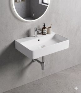 Lavabo treo tường L6042 màu trắng