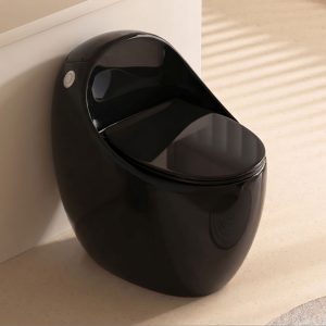 Bồn cầu trứng màu đen bóng