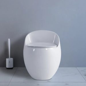 Bồn Cầu Trứng Màu Trắng Cao Cấp Xả Xoáy Mạnh BTR4769T Bồn cầu trứng màu trắng cao cấp