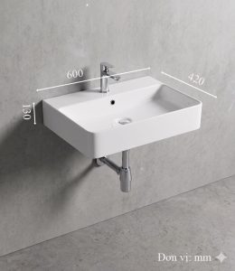 Kích thước lavabo treo tường LT6042