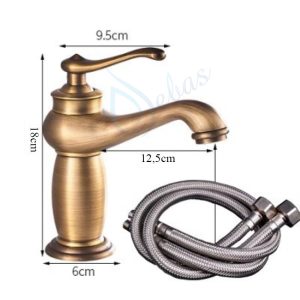 Kích thước vòi lavabo đồng cao 20cm