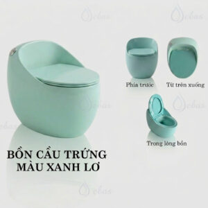 Bồn cầu trứng xanh lơ hiện đại