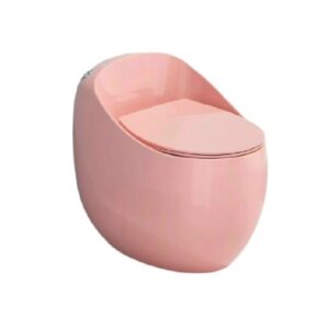 Bồn cầu trứng màu hồng Pastel BTR4769H phong cách nữ tính Bồn cầu trứng màu hồng pastel